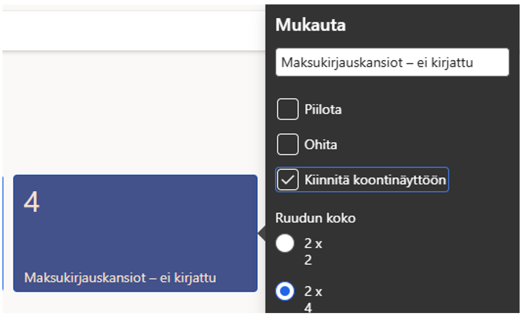 D365 10.0.44 Älykäs aloittussivu työtilat