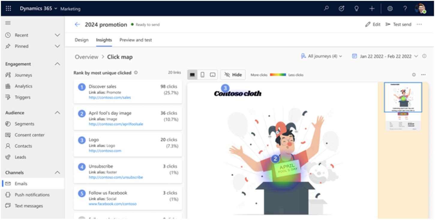 D365 Customer Insights lämpökartta