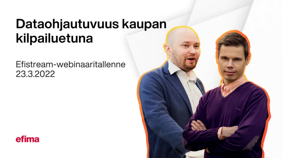 Efiman Antti Rantanen ja Ada Insightsin Arhi Kivilahti keskustelivat kaupan alan trendeistä