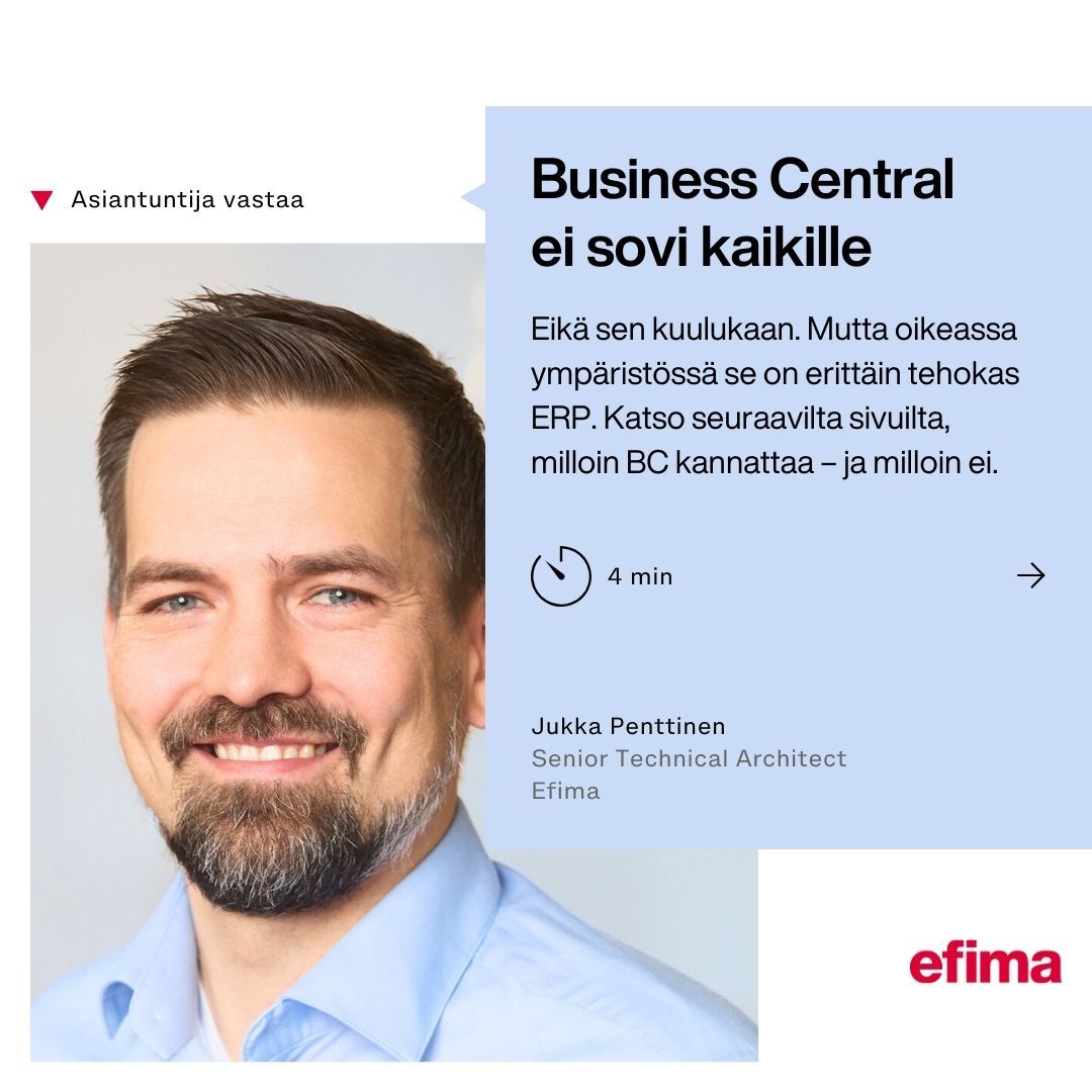 Business Central ei sovi kaikille