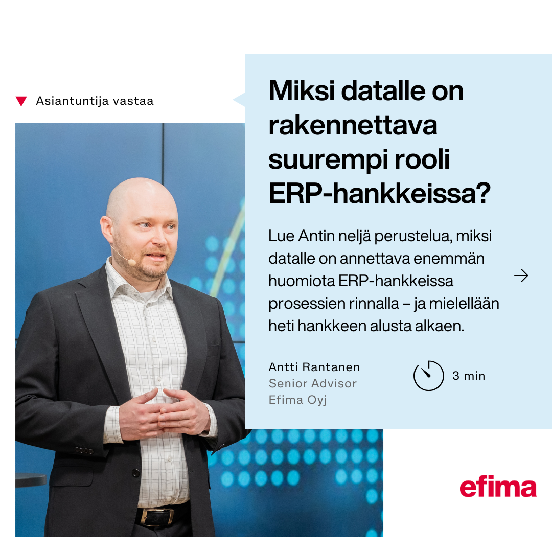 Miksi datalle on rakennettava suurempi rooli ERP-hankkeissa?