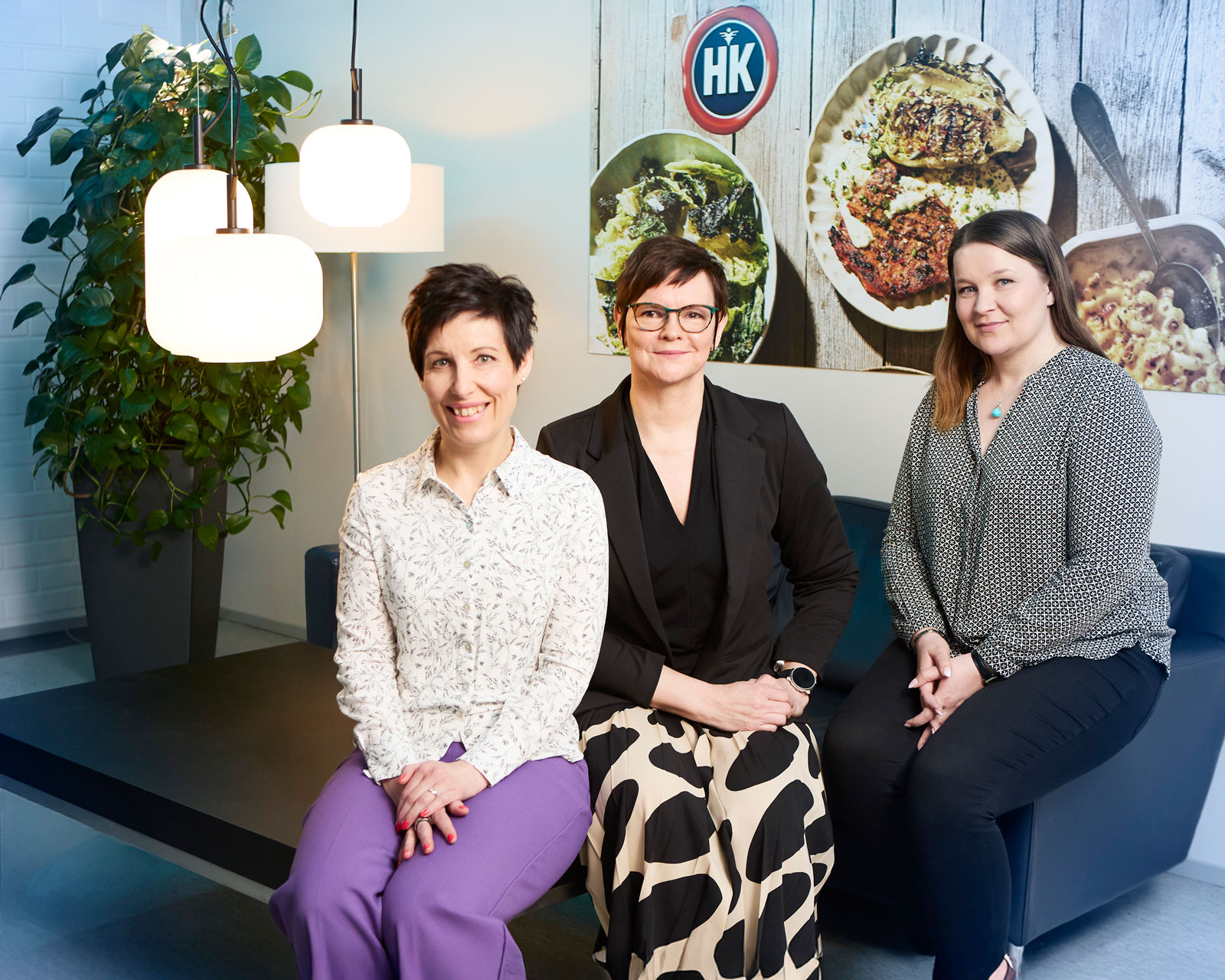 HKFoods Meri Kantoniemi, Customer and Sales Process Developer, Helinä Keskinen, Manager of Business and IT Integration, ja Sari Vuolle, Senior IT Architect, HKFoods