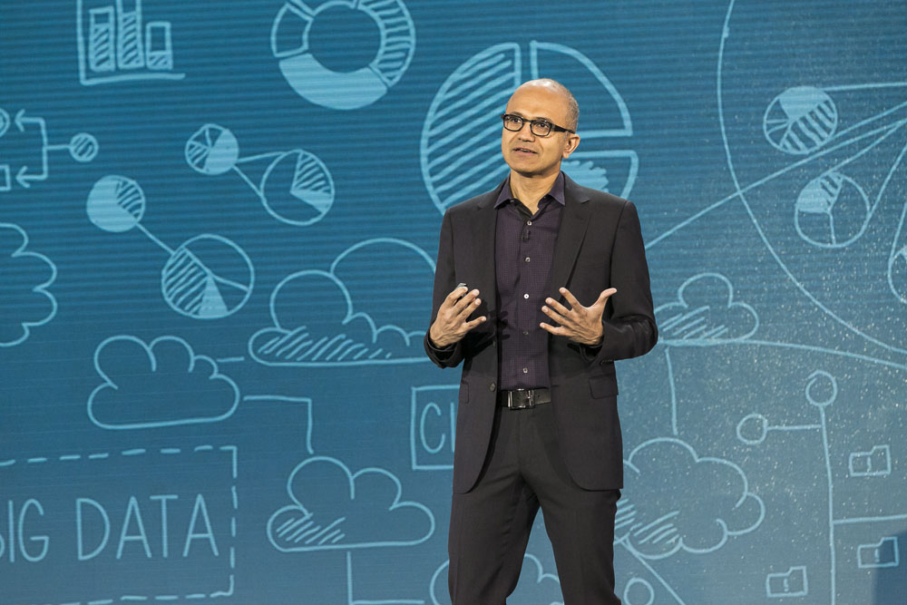 Satya-nadella-converge-2015 Microsoftin Satya Nadella puhui yhtiön Convergence-tapahtumassa