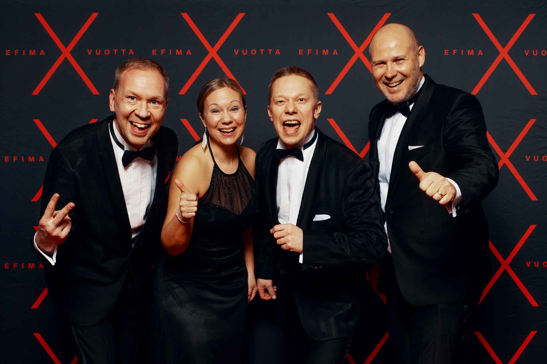 Efima's founders Antti Kosunen, Sanna Kaarlejärvi, Kai Lyytinen and Tero Salminen