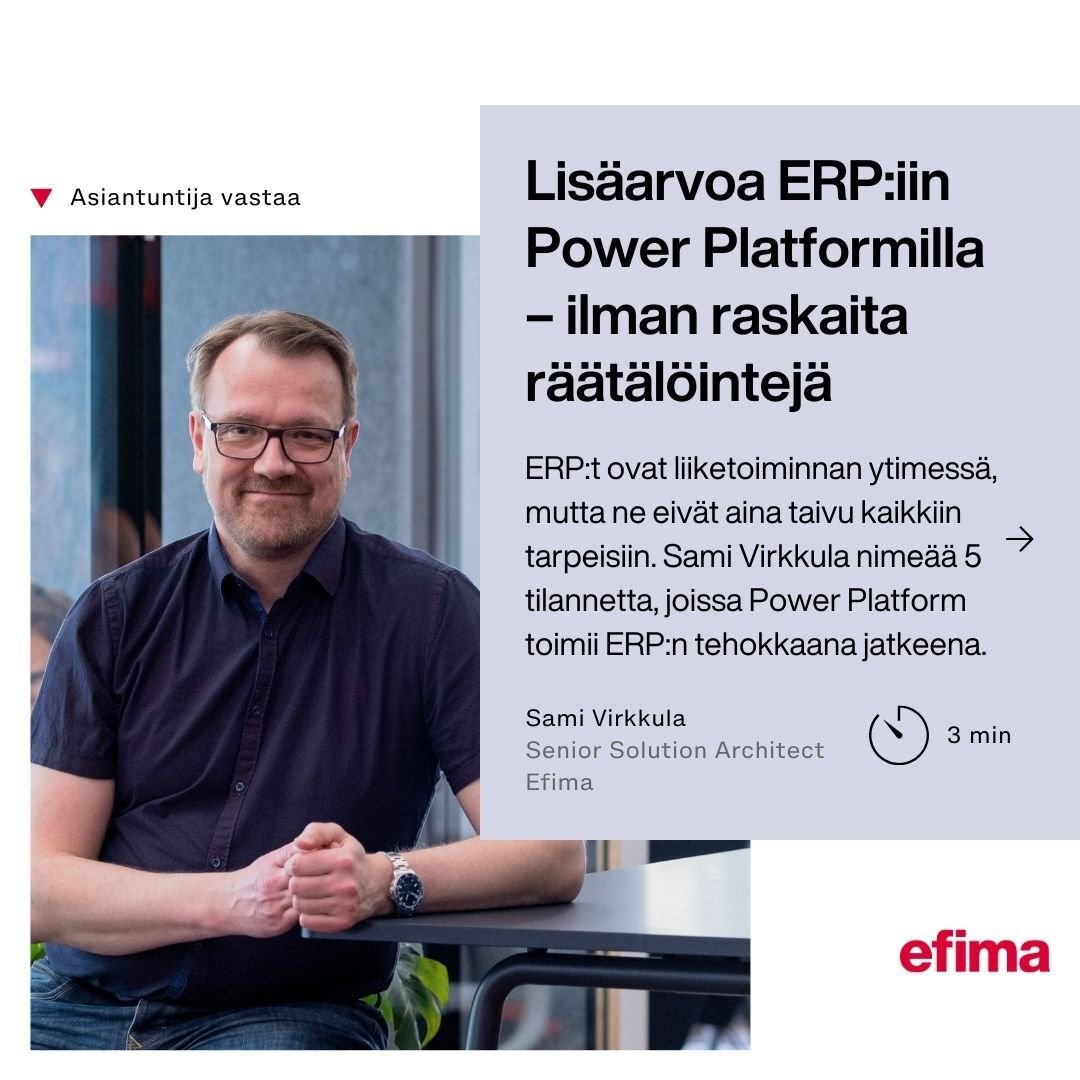 Lisäarvoa ERPiin Power Platformilla